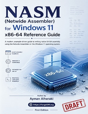 NASM (Netwide Assembler) for Windows 11 x86-64 Reference Guide cover